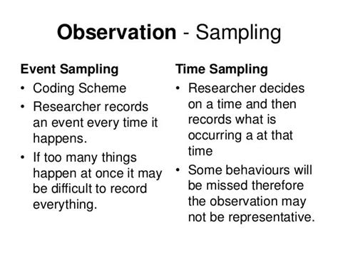what is time sample observation method