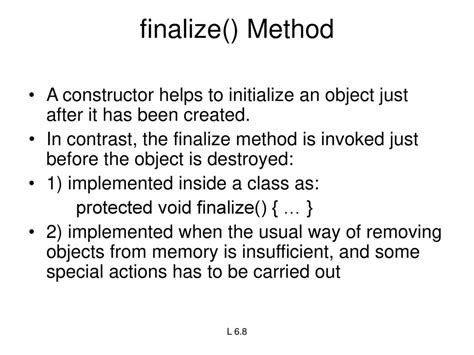 What Is True Of The Finalize() Method Mcq