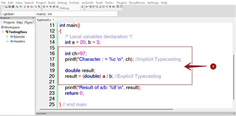 what is type casting in c with example