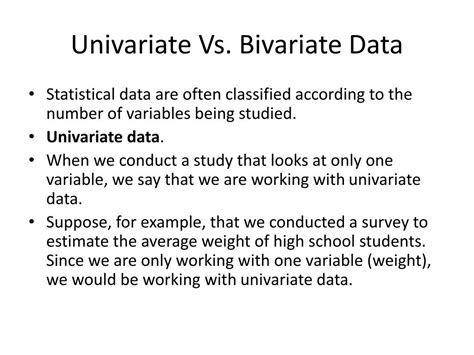 what is univariate and bivariate analysis with examples