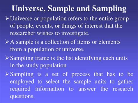 what is universal sampling