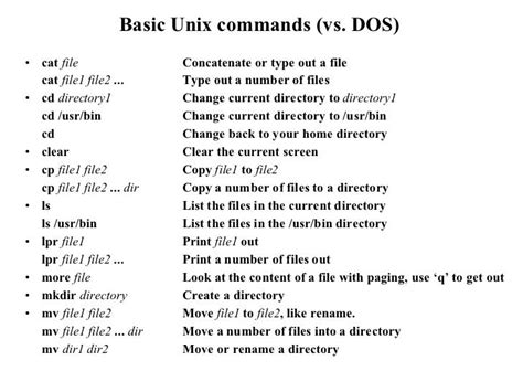 what is unix commands in os