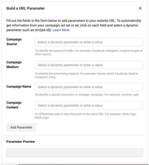 what is url parameters in meta ads