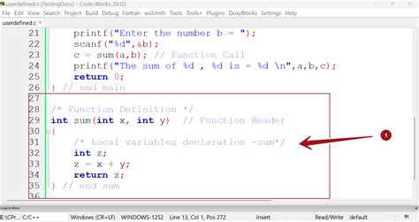 what is user defined function in c programming language