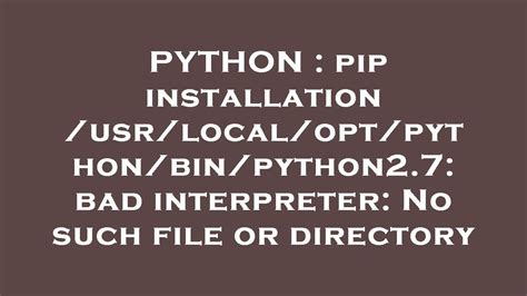 What Is Usr Bin Python2 7
