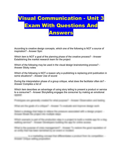 what is visual communication in short answer