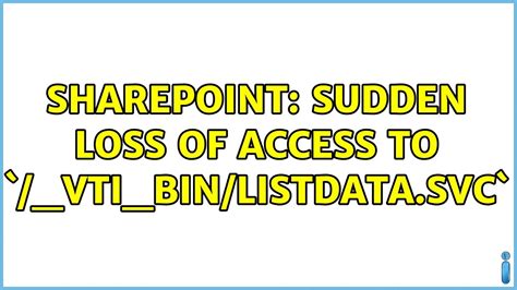 What Is Vti Bin Listdata Svc
