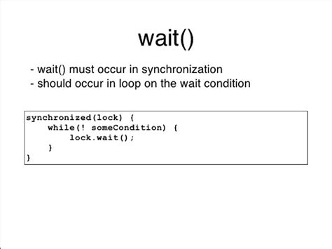 what is wait method in java