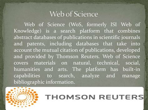 what is web of science index