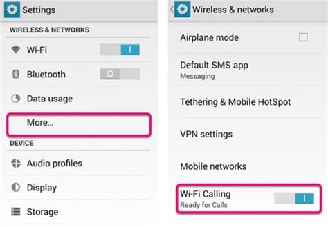 what is wifi calling setting on android