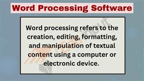 what is word processing in computer class 9