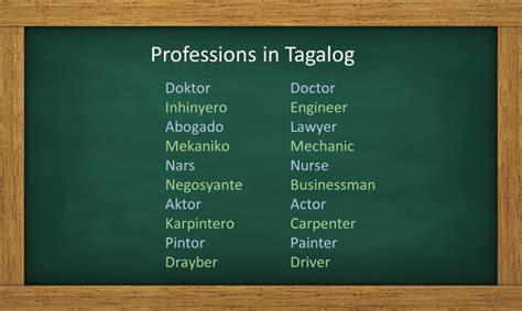 what is work in tagalog