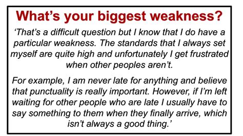 what is your greatest weakness examples interview question