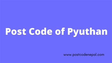 what is zip code of pyuthan nepal