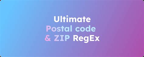 What Is Zip Code Regex