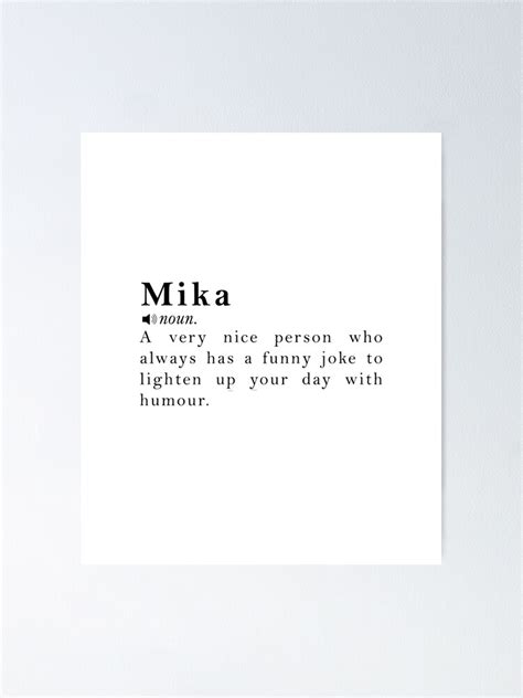 what kind of name is mika