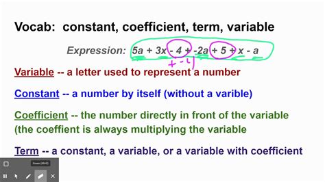 what kind of term has constant and variable factors