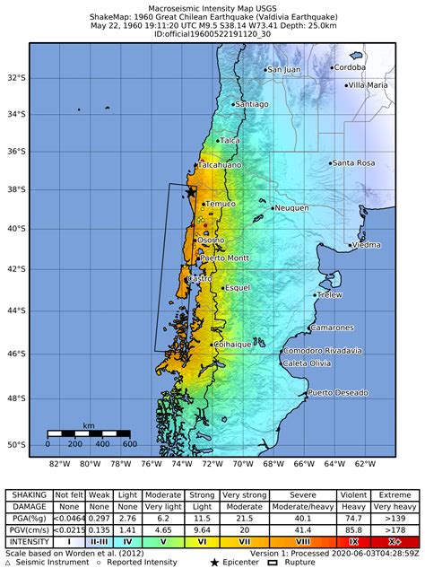 what magnitude was the chile earthquake