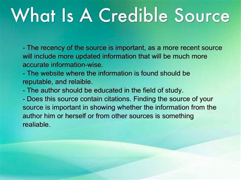 What Makes A Credible Source