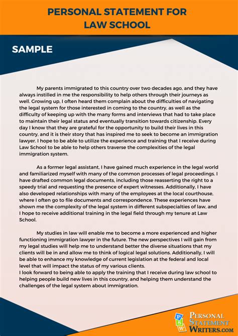 what makes a strong personal statement for law school