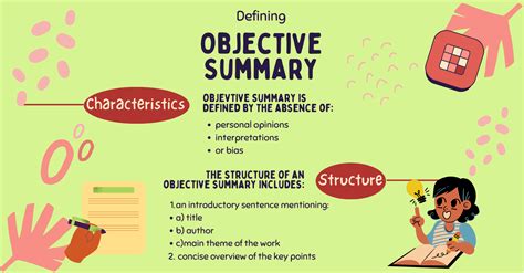 what makes a summary objective