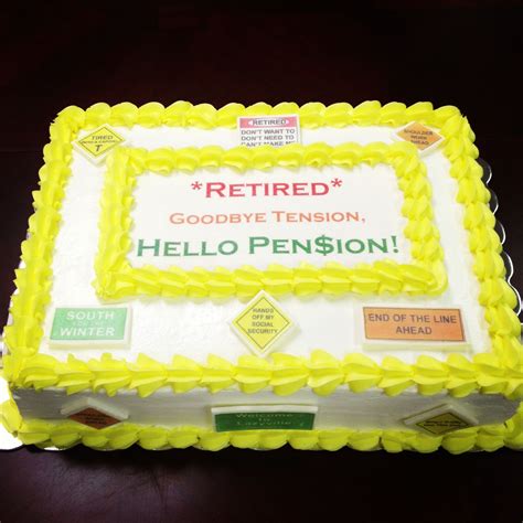 what message to put on a retirement cake