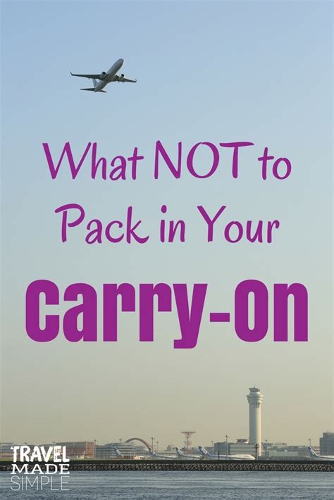 What Not To Pack In A Carry On