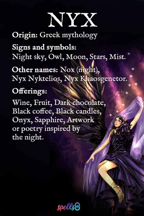 what powers does the greek goddess nyx have