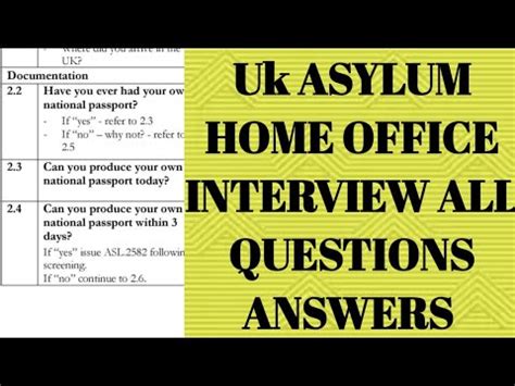 what questions are asked in an asylum interview
