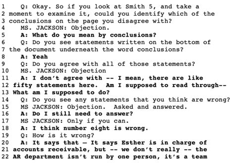 what questions cannot be asked in a deposition