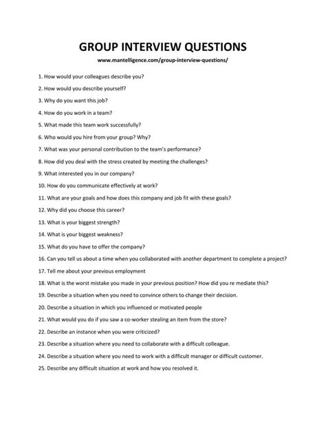 What Questions Do They Ask In A Group Interview