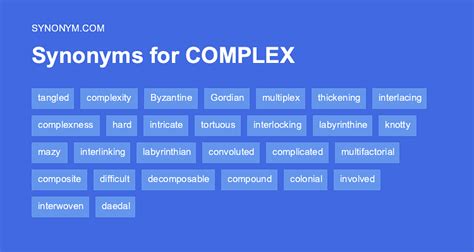 What S A Synonym For Complex