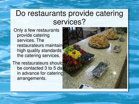what services do restaurants provide