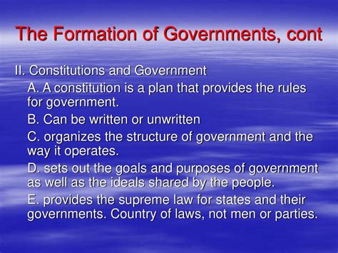 What Sets Rules For How Governments Function