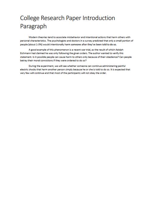 what should be in an introduction paragraph of a research paper