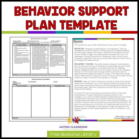 what should be included in a behaviour support plan