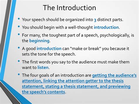 what should be included in a speech introduction