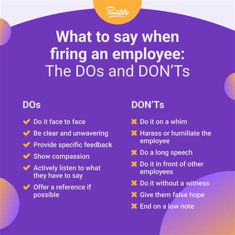 what should you say when firing someone