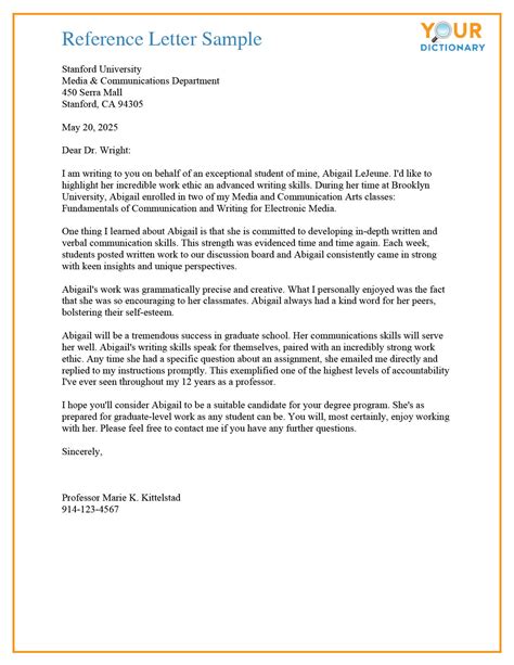 what should you write in a reference letter