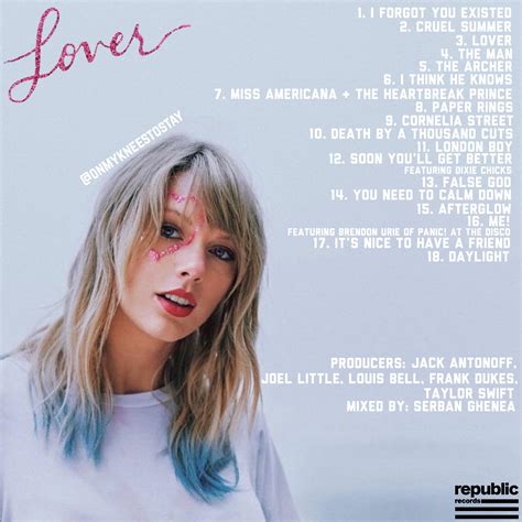 what songs are on the lover album