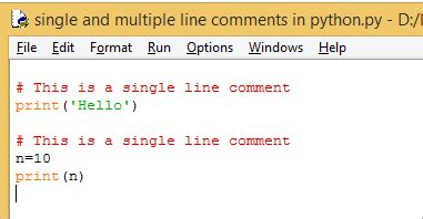 what symbol is used to write a single line comment in python