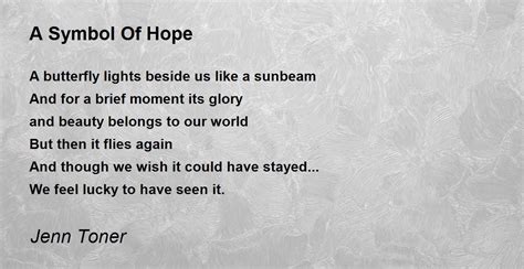 what symbolizes hope in this poem