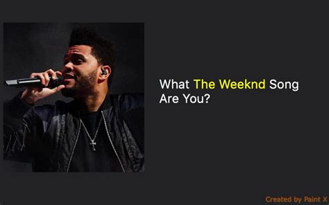 what the weeknd song are you quiz
