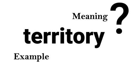 what the word territory mean