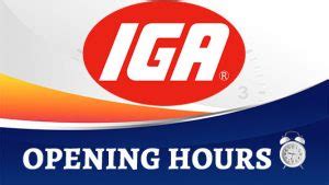 what time does iga open on sunday