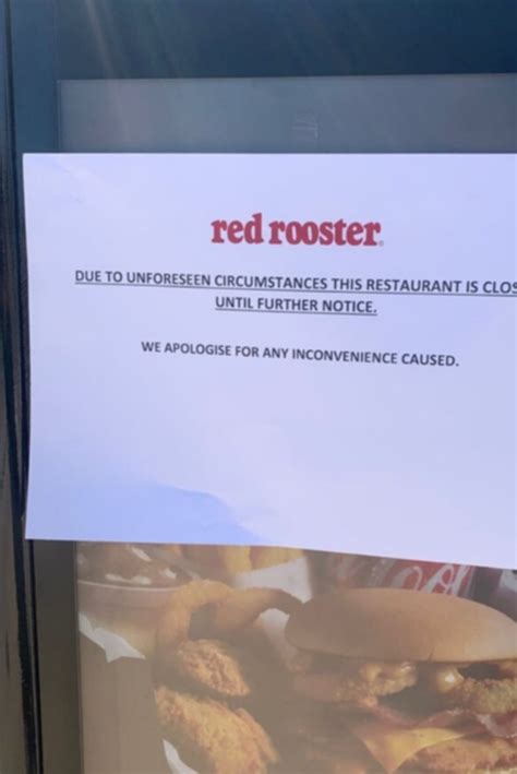 what time does red rooster close today