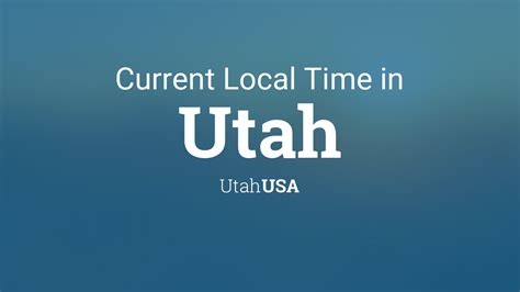 what time is it in utah right now