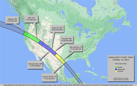 what time is the 2023 solar eclipse