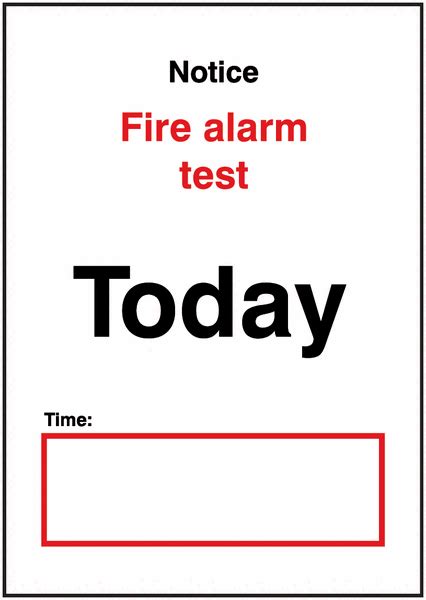 what time is the test alarm today