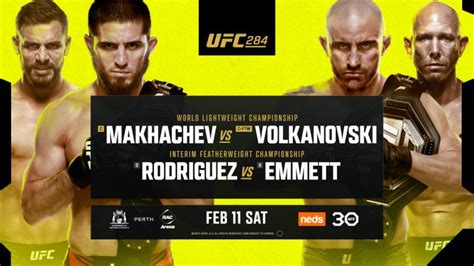 what time is ufc 284 in the us
